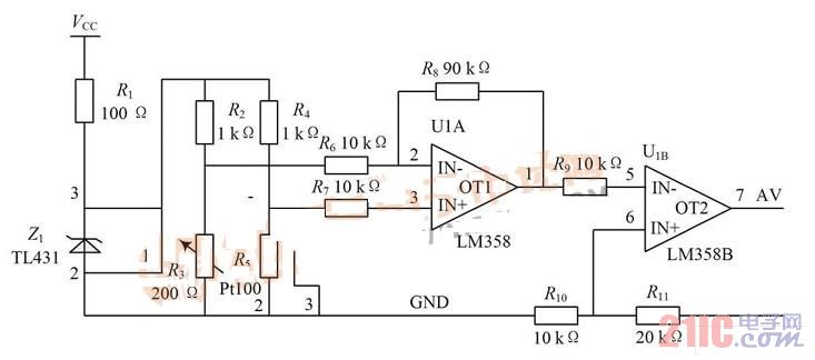 Pt100 電路圖