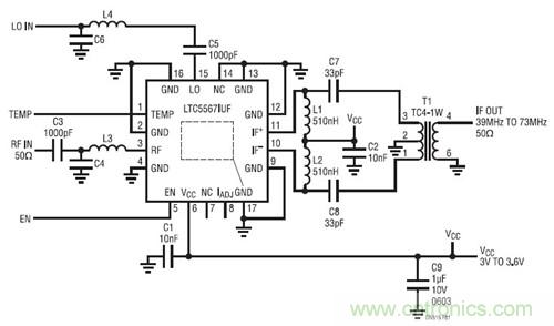 圖1：VHF 混頻器設(shè)計(jì)