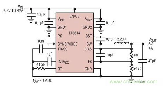  LT8614 Silent Switcher 穩(wěn)壓器