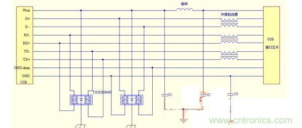 USB保護(hù)電路的EMC設(shè)計