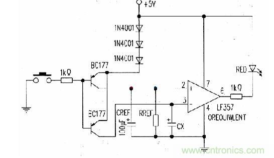 可定性測試電容器漏電的實用電路設(shè)計