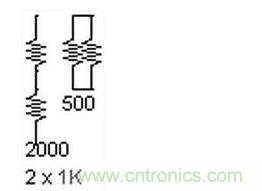 兩個(gè)電阻，兩種組合。這個(gè)很簡(jiǎn)單。