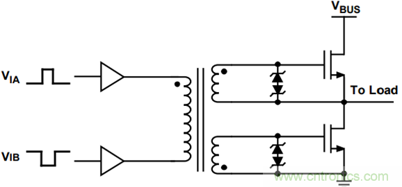 半橋配置隔離端的供電