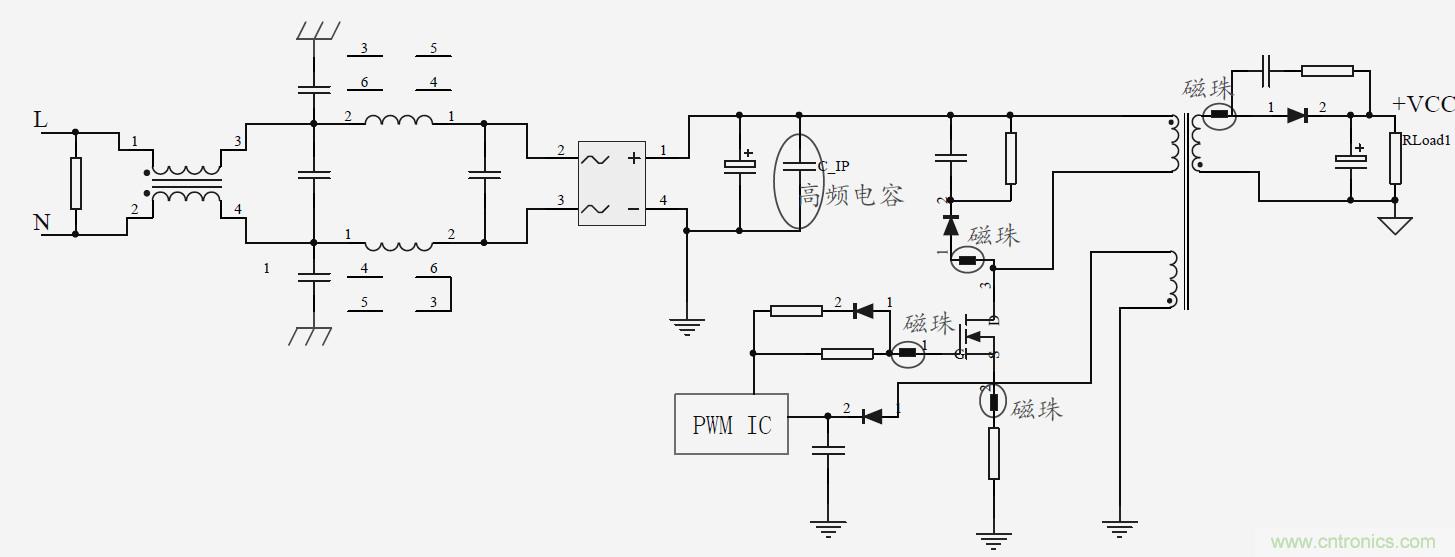 如何改善開(kāi)關(guān)電源電路的EMI特性？