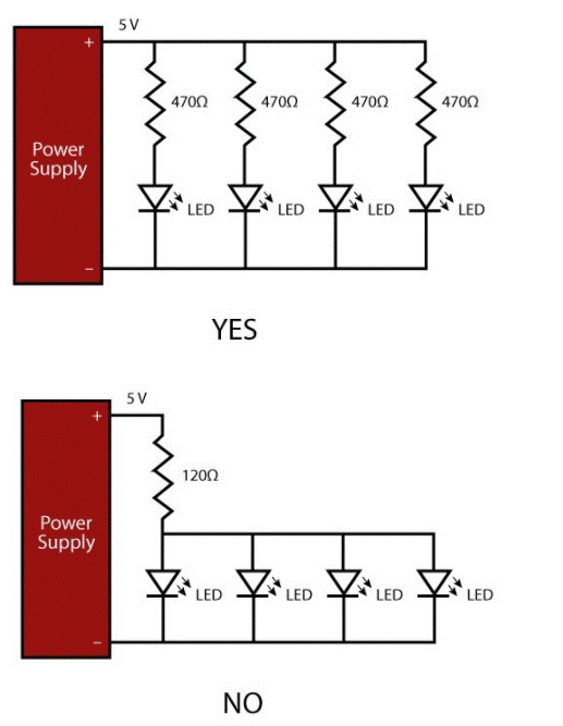 如何為LED選擇限流電阻的值