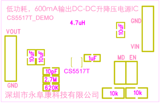 如何運(yùn)用升降壓芯片CS5517實現(xiàn)鋰電池穩(wěn)定輸出3.3V/3.6V（1.2-5V）的電壓？