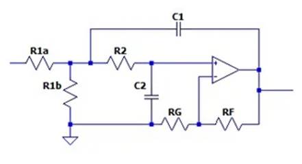 二階運(yùn)算放大器的低通、帶通和高通濾波器設(shè)計(jì)