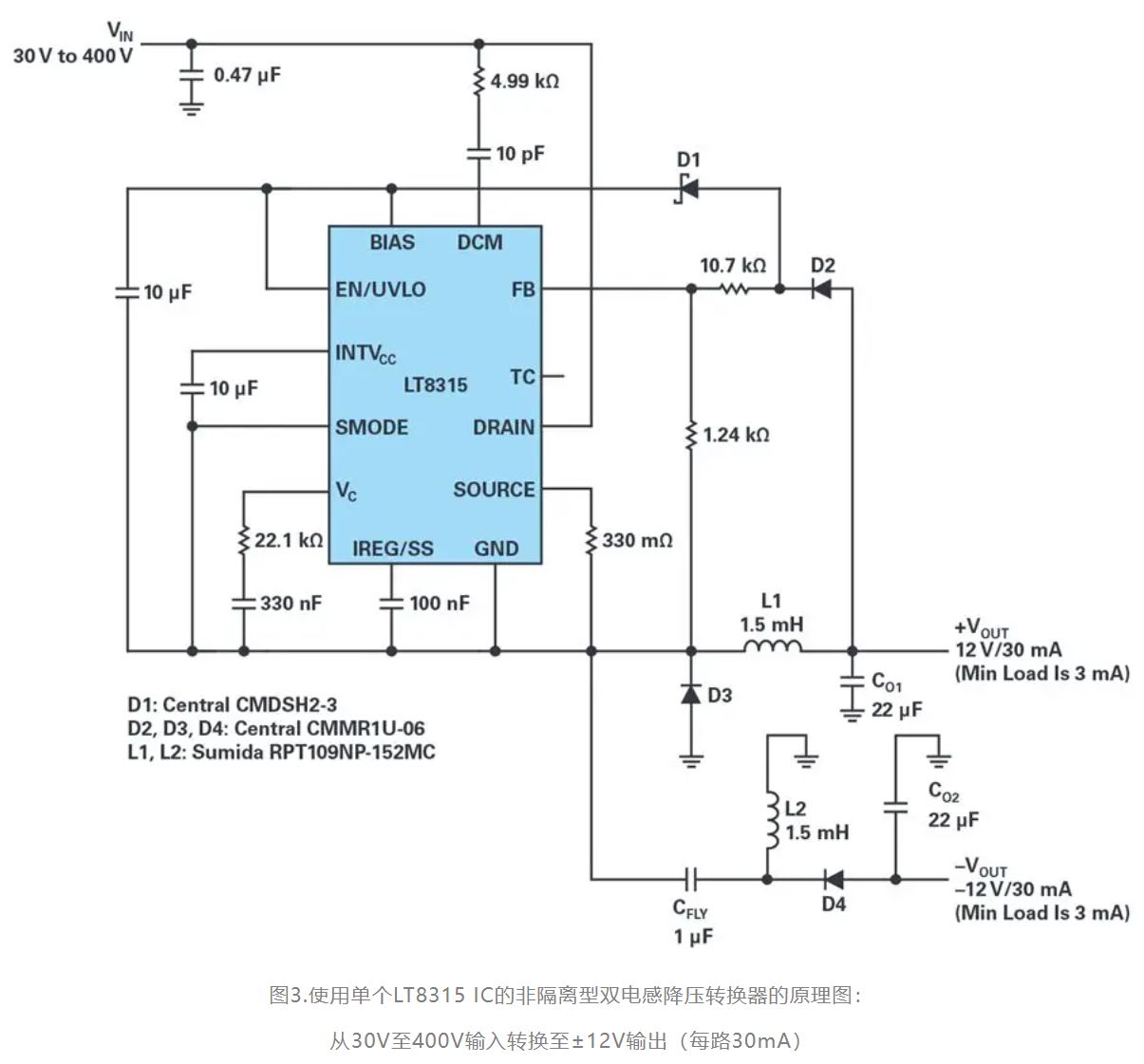 單個(gè)IC也能構(gòu)建緊湊、高效的雙極性穩(wěn)壓器